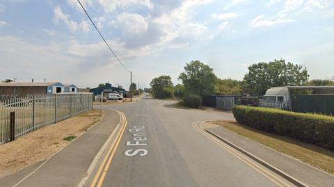 South Fen Road in Bourne, Lincolnshire