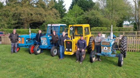 Paul Marsh and friends with their tractors