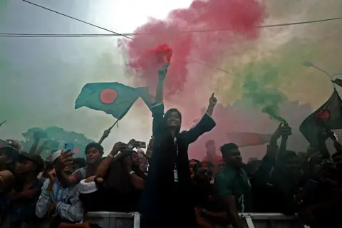 Getty Images A student-led uprising forced toppled Hasina, forcing her to flee Bangladesh last year