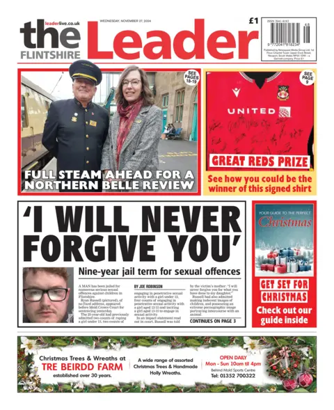 Flintshire Leader Front page of the Flintshire Leader