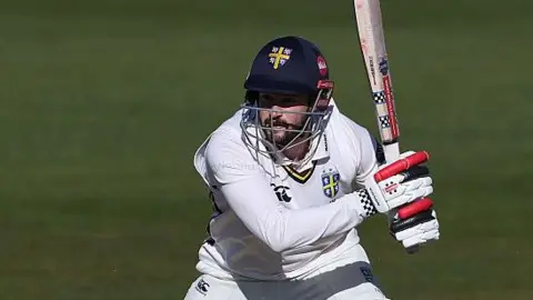 Durham's Ollie Robinson batting