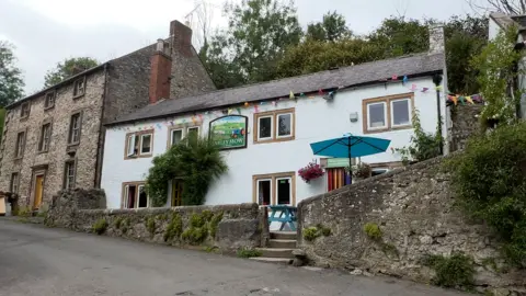 Outside view of The Barley Mow pub in Bonsall, Derbyshire