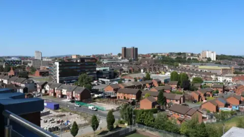 BBC General view of Stoke-on-Trent city centre 