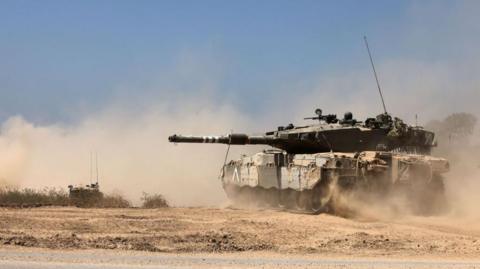 IDF tank operating in Gaza on 2 June