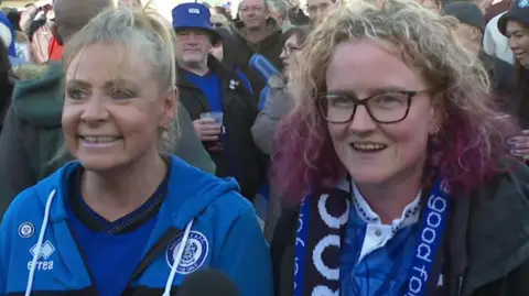 Rochdale fans Joanne Mawson and Charlie Stansfield