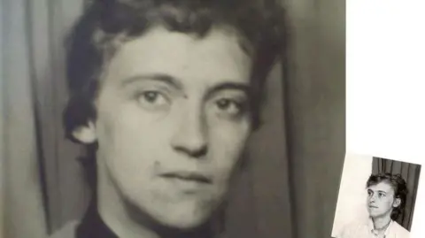 OutStories, Bristol A black and white picture of Dale Wakefield who set up Switchboard, looking straight at the camera in a passport photo.