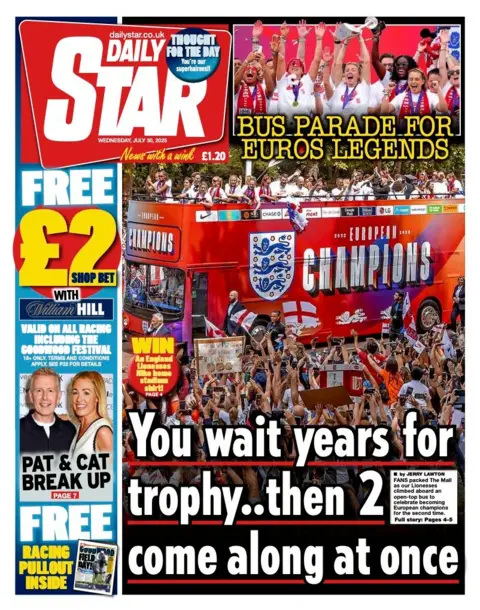 "You wait years for a trophy... then two come along".