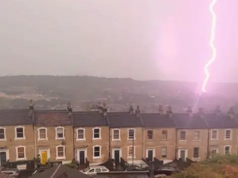 PJE / Weather Watchers Lightning lights up the sky in Bath