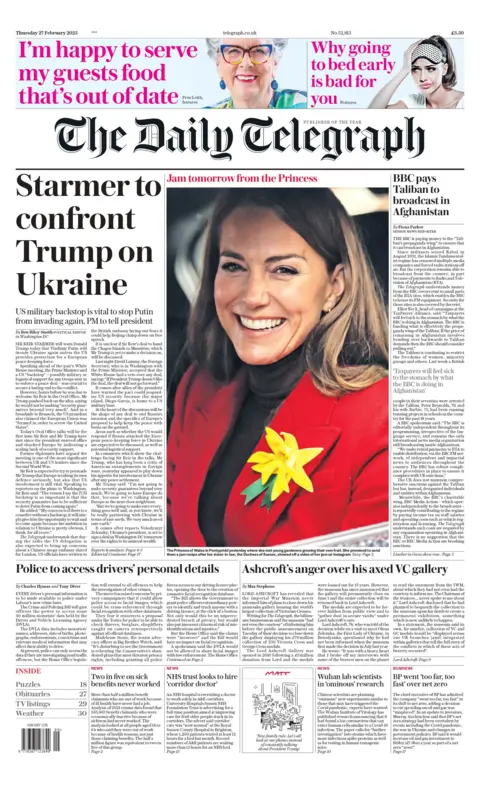 Telegraph front page