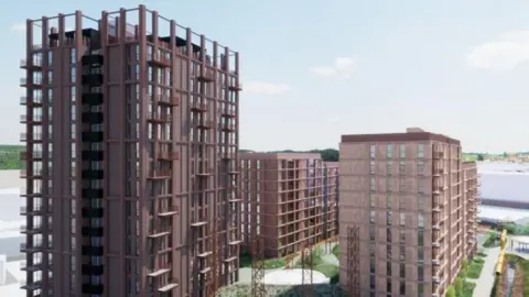  Hawkstone Properties/ Corstorphine & Wright CGI visual of the proposed development for the former gasworks site in Britannia Road