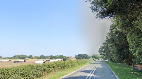 Halesworth Road near Reydon in Suffolk 