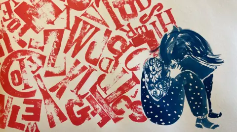 Shaun Whitmore/BBC Kate Rolfe's Navigating Dyslexia illustration