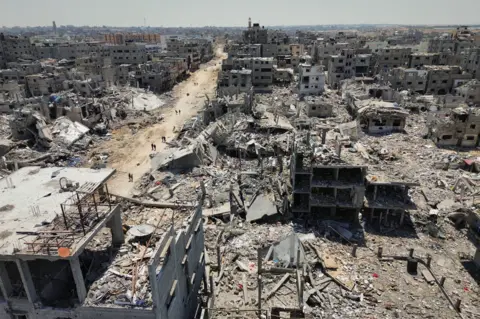 EPA According to the United Nations Satellite Centre, 69% of structures in Gaza have been destroyed or damaged. 