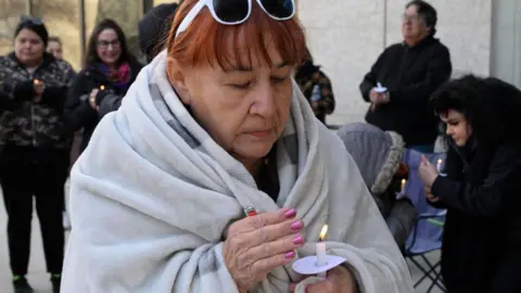 Family of victims held vigils outside court during the trial in April 