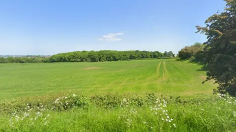 Google A field off Snells Nook Lane, in Nanpantan, Leicestershire, where homes could be built