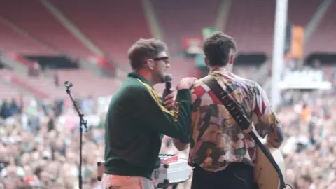 Hot Sauce performed at St Mary's stadium. 