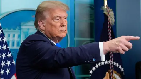 Image of Trump at the White House news conference