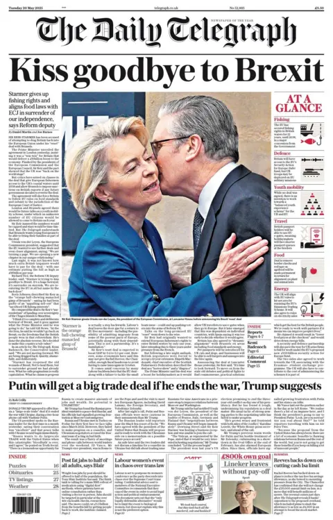  "Kiss goodbye to Brexit".