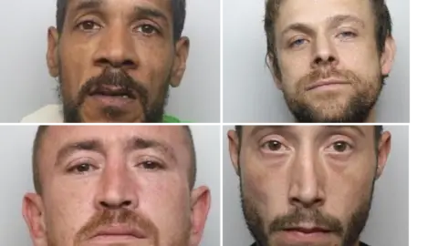 South Yorkshire Police Police custody images of four men. 