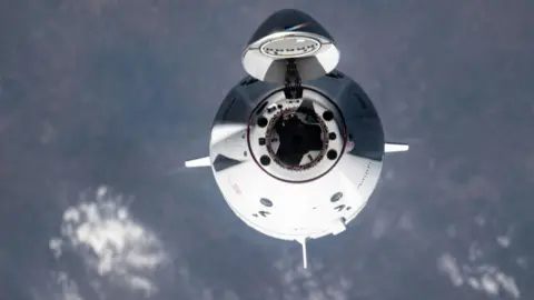 Axiom Space Axiom-4 spacecraft pictured here.