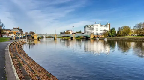 Getty Images Trent Bridge and the River Trent