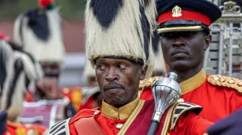 NAIROBI, KENYA - MARCH 18: Willem-Alexander, King of the Netherlands is welcomed by Kenyan President William Ruto with an official ceremony in Nairobi, Kenya on March 18, 2025. 