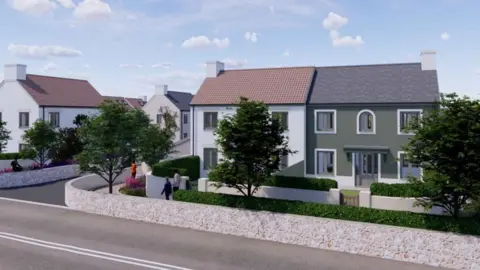Ashbe construction/MAC Architects A 3D mock-up of what homes will look at at the new development in Sion village.