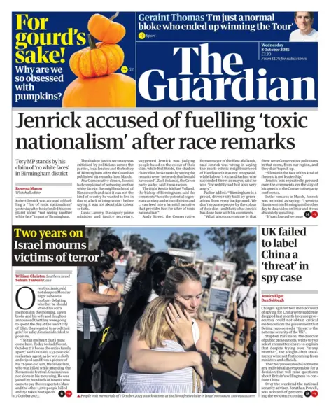  "Jenrick accused of fuelling 'toxic nationalism' after race remarks."
