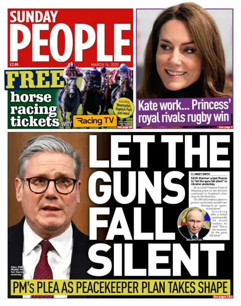 Let the guns autumn  silent, reads the header  successful  the Sunday People 