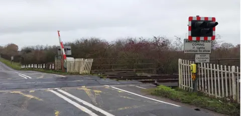 Derbyshire Police A level crossing