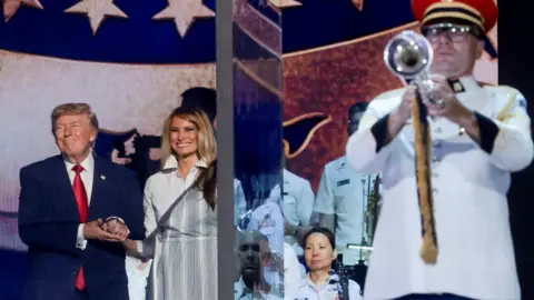 Reuters U.S. President Donald Trump and first lady Melania Trump attend a Fourth of July rally, marking the 250th anniversary of U.S. independence, on the National Mall in Washington
