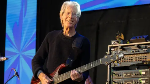 Getty Images Phil Lesh performs in upstate New York in July 2023