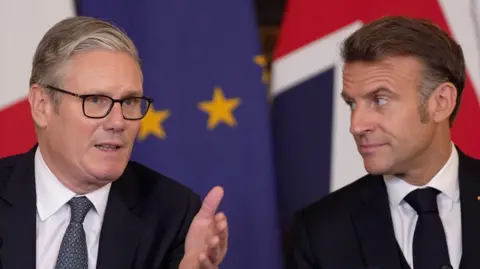 Sir Keir Starmer and French President Emmanuel Macron
