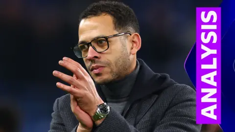 Liam Rosenior claps his hands post match