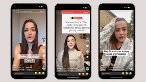 Abbie's TikTok posts