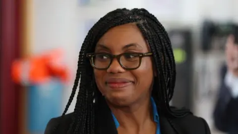 Conservative Party leader Kemi Badenoch during her visit to Farleigh Hospice in Chelmsford, Essex. Picture date: Friday May 9, 2025. PA Photo.