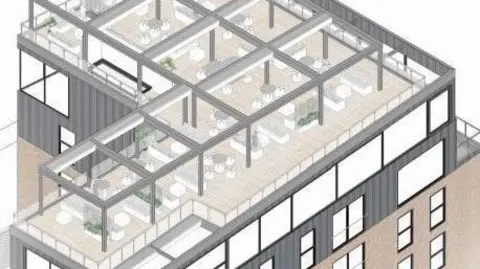 Varsity Hotel and Spa An artist's impression of what the pergola could look like. It's a grey frame