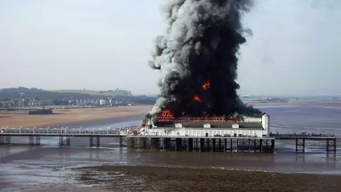 PA The Grand Pier on fire in 2008