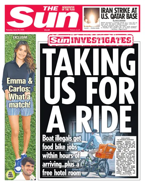 "Taking us for a ride" reads the headline on the front page of The Sun.