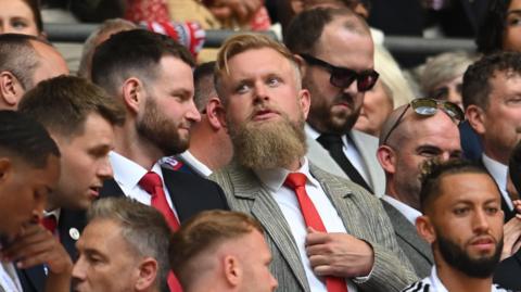 Preston Johnson in the crowd at Wembley watching Crawley Town