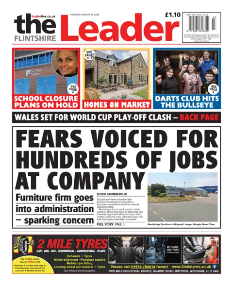 Flintshire Leader Flintshire Leader: Fears voiced for hundreds of jobs as furniture firm goes into administration