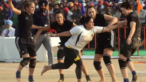 Getty Female Kabaddi players