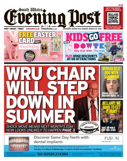 South Wales Evening Post South Wales Evening Post front page