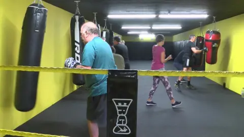 A group of people in a boxing gym  in Newquay