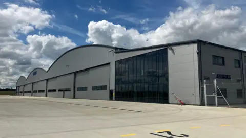 AIRBUS HELICOPTERS An shot from the ground of the new airbus facility