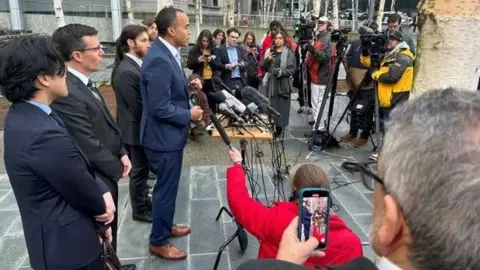 Washington state Attorney General Nicholas Brown cheered the ruling in a news conference outside of court