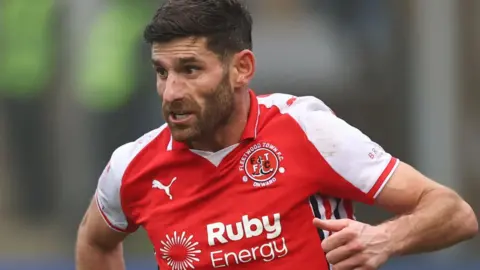 Ched Evans in action for Fleetwood Town