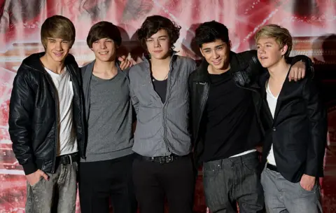 Getty Images Liam Payne, Harry Styles, Zayn Malik, Louis Tomlinson and Niall Horan at an X Factor press conference 