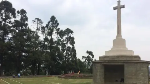 Anbarasan Ethirajan/BBC Memorial on grass tennis court