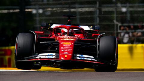 Charles Leclerc during Imola first practice